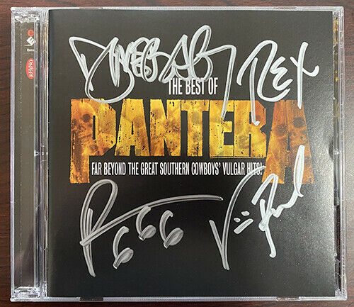 Pantera Far Beyond the Great Southern Cowboys Vulgar Hits CD Signed Autographed