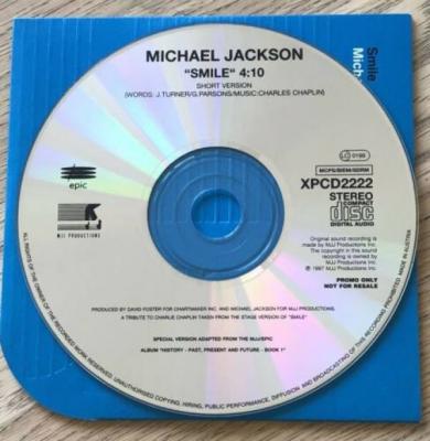 Michael Jackson Smile CD Promo   Super Rare with Blue Cardboard Sleeve Collector