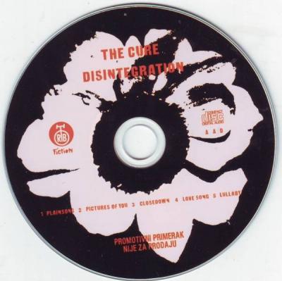 THE CURE DISINTEGRATION sampler RARE limited PROMO CD YUGOSLAVIAN PGP RTB  
