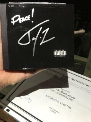 jay-z-the-black-album-autographed-no-43-100-with-certificate-limited-edition-cd