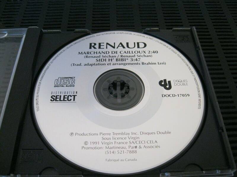 Renaud CANADA TR  S RARE cd Promo   Marchand de cailloux   Sidi H  Bibi   1991