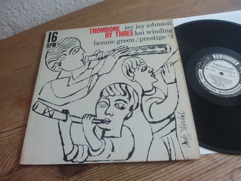 Andy Warhol LP COVER Trombone By Three 1957 Kai Winding JJ Johnson 16 RPM 