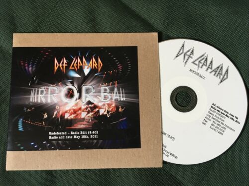 Rare RADIO PROMO DEF LEPPARD     UNDEFEATED    From    Mirror Ball  CD SINGLE 2011