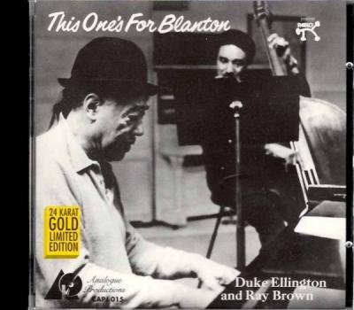 DUKE ELLINGTON THIS ONE S FOR BLANTON ANALOGUE PRODUCTIONS 24K GOLD CD 