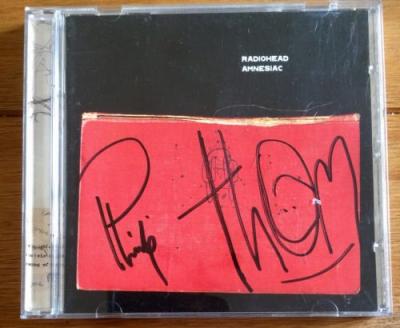 Radiohead   Amnesiac  Cd With signed Autographed