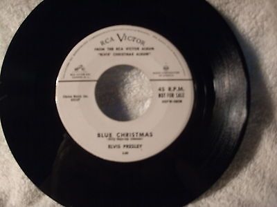 Elvis Presley on  RCA VICTOR PROMO HO7W 0808  Blue Christmas Same