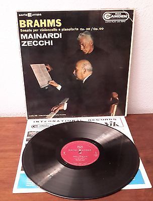 BRAHMS MAINARDI ZECCHI SONATE CELLO   PIANO OP 38  OP 99 RCA ITALY LP 1   PRESS 