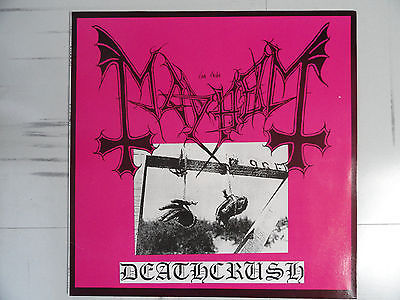 MAYHEM DEATHCRUSH LP original with 3 letters hand writed by Euronymous
