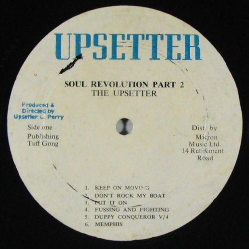 BOB MARLEY   WAILERS UPSETTER Soul Revolution Pt  2 Instrumentals LP on Upsetter