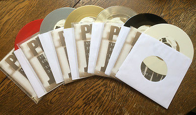 Pearl Jam Ten box set sampler promotional 7  45 set limited Rare  Colored vinyl 