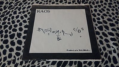 KAOS 7  PRODUCT OF A SICK MIND WHAT RECORDS 1980 MISFITS PUNK KBD PRIVATE RARE 