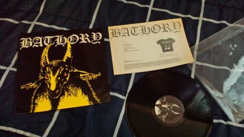 Bathory Yellow Goat LP Original Pressing 1984 Sweden Rare Black Metal Mayhem