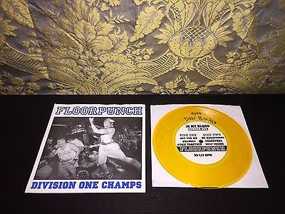 FLOORPUNCH Division One Champs 7  GOLD VINYL   hardcore sxe youth crew