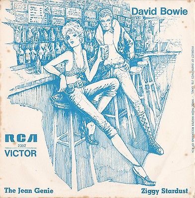 Mega Rare Israeli DAVID BOWIE 7  The Jean Genie   Ziggy Stardust 1972