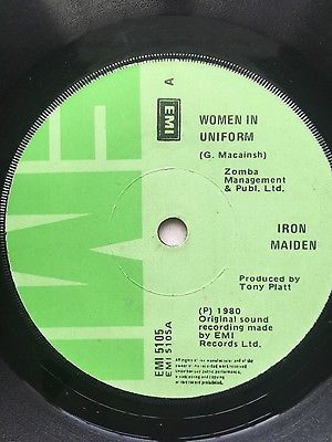 Iron Maiden   Women In Uniform   Original Irish EMI 7  single 