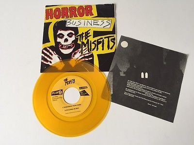 misfits-horror-business-original-yellow-vinyl-7-plus-insert-on-plan-9-records