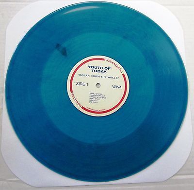 YOUTH OF TODAY Break Down The Walls LP BLUE WAX w  INSERT RARE HARDCORE PUNK