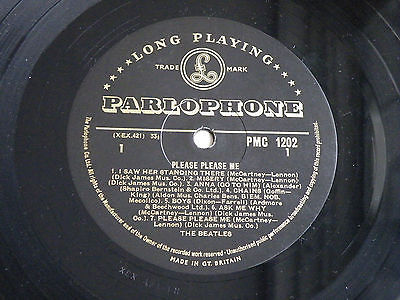 THE BEATLES PLEASE PLEASE ME LP UK PARLOPHONE 1963 BLACK   GOLD LABEL MONO FAB  