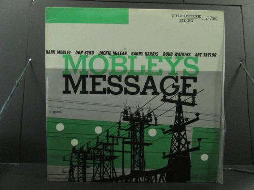 HANK MOBLEY Mobleys Message LP Original DEEP GROOVE Prestige RVG MONO Rare Jazz