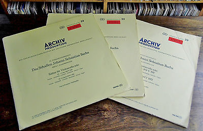 Bach  Cello Suites   Pierre Fournier   Original Deutsche Archiv Stereo 3LP  