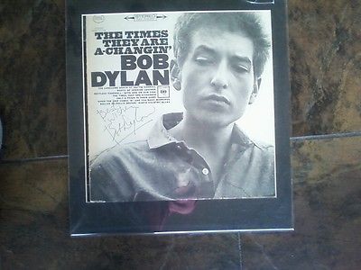 BOB DYLAN Autographed LP The Times They Are A Changin  