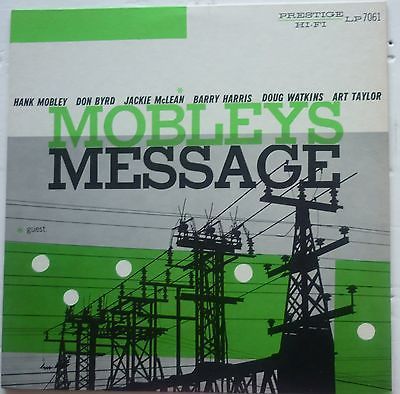 HANK MOBLEY         MOBLEY    S MESSAGE         1956 LP PRLP PRESTIGE 7061   446W 50th NYC   NM