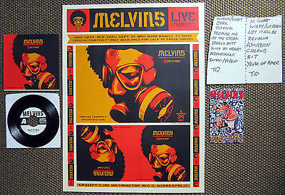 Melvins                 Spit It Out  7    poster  flyer    setlist  Shepard Fairey  RARE