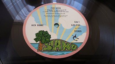 NICK DRAKE        PINK MOON           RARE FIRST ISSUE   1972 UK ISLAND RECORDS VINYL LP 