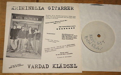 KRIMINELLA GITARRER   VARDAD KLADSEL b w FORBJUDNA   SWEDISH PUNK KBD 7  1978