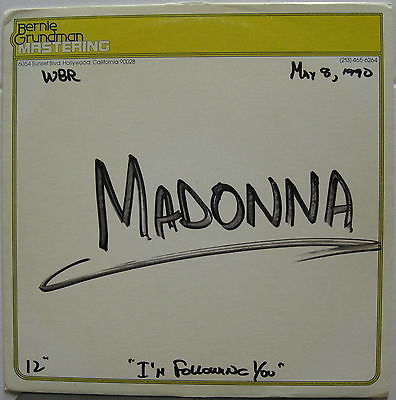 MADONNA  Now  I m Following You 1990 US PROMO 12  ACETATE Mark Saunders REMIX 