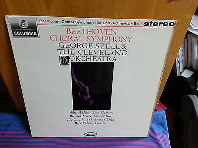 GEORGE SZELL BEETHOVEN SYMPHONY 9 COLUMBIA SAX 2512 BLUE AND SILVER 1LP