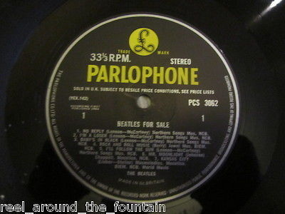 THE BEATLES FOR SALE LP UK 1ST STEREO 1G 1G STAMPERS MATRIX ERROR NEAR MINT