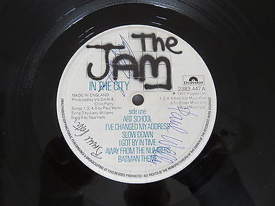 THE JAM THE FIRST FOUR FULLY AUTOGRAPHED ORIGINAL UK LP S VERY RARE PAUL WELLER