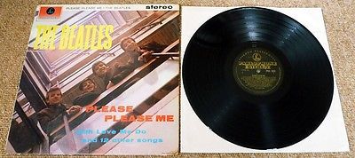 The Beatles  PLEASE PLEASE ME  A 1963 UK 1st ISSUE BLACK   GOLD STEREO VINYL LP 