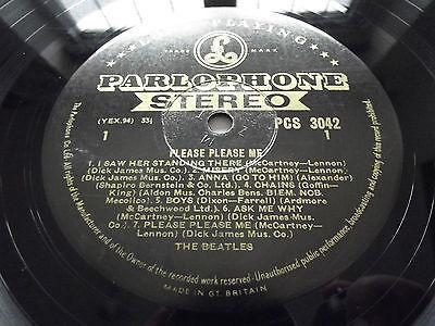 The Beatles   LP   Please Please Me   Stereo First Pressing   Black And Gold 