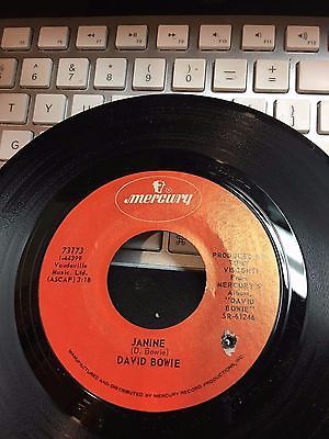 David Bowie   Janine w All The Madmen M M  Withdrawn Rare 45 RPM 7  Company Slv 