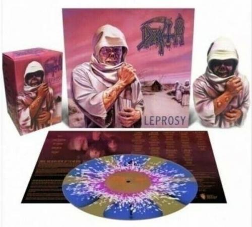Death   Leprosy   Deluxe Bundle w  bust figure   exclusive Splatter Vinyl
