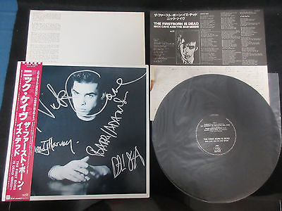 Nick Cave First Bone Is Dead Japan Vinyl LP w OBI Signed Neubauten Mick Harvey