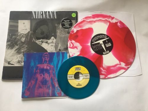 Nirvana Bleach US 12        Red and White Swirled vinyl 