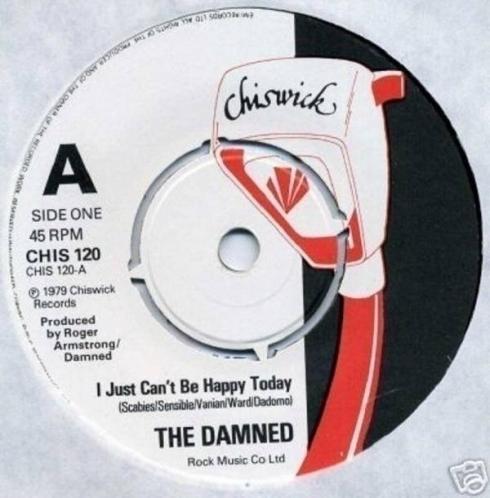 The Damned   7   I Just Can t Be Happy Today   Ultra Rare DJ Edit Version MINT
