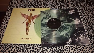 NIRVANA LP 1ST PRESSING CLEAR VINYL IN UTERO 1993 15 000 MADE PUNK RARE LIMITED