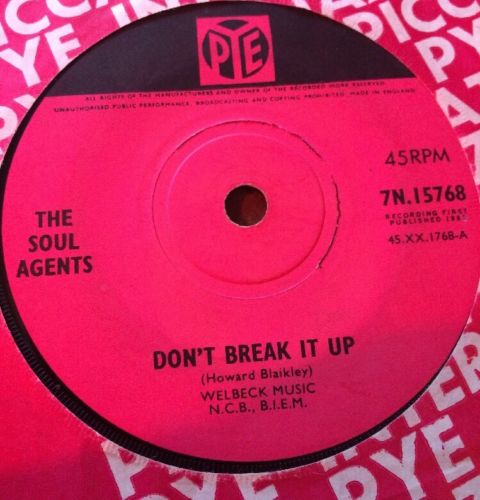 The Soul Agents Don        t Break Up 1965 7        Original ex  Vinyl  45rpm Rare Psych Beat