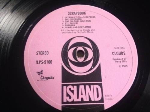 Clouds LP Scrapbook UK Pink Island block 1st press BEAUTIFUL VINYL TOP PROG