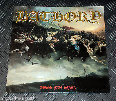 Bathory  Blood Fire Death  1st Press UK  88 ORG Vinyl Record LP on FLAG Rare EX
