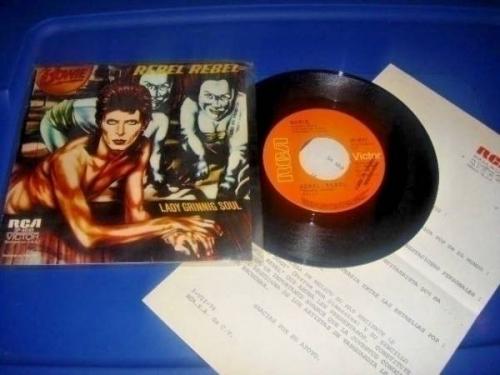 DAVID BOWIE Rebelde Rebelde  Senorita Soul 1974 MEXICO 7  PROMO   Press Release
