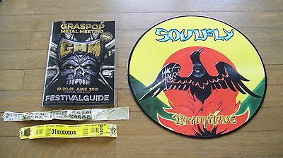 Soulfly        Primitive LP Picture Disc signed autographed Max Cavalera Sepultura