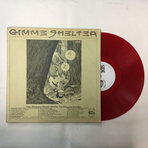 ROLLING STONES Gimme Shelter 2 LP RARE TMOQ Unofficial WILLIAM STOUT RED vinyl