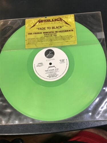 NM Metallica        Fade To Black   GREEN VINYL 12  promo W  Sticker Elektra ED 5042