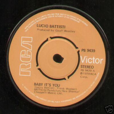 LUCIO BATTISTI baby it s you UK RCA 1979 italian legend
