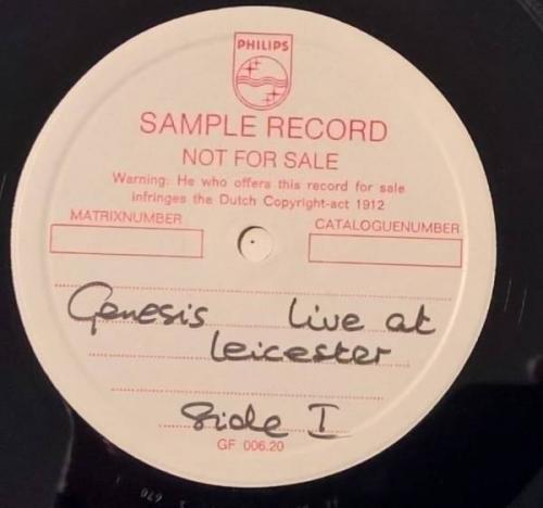 GENESIS  Live at LEICESTER 1973 ULTRA RARE TEST PRESS ONLY DUTCH PHILIPS 2LP  NM